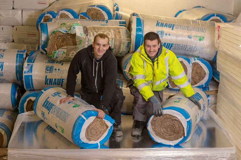 Staff at Shetland Heatwise, the island's insulation specialists